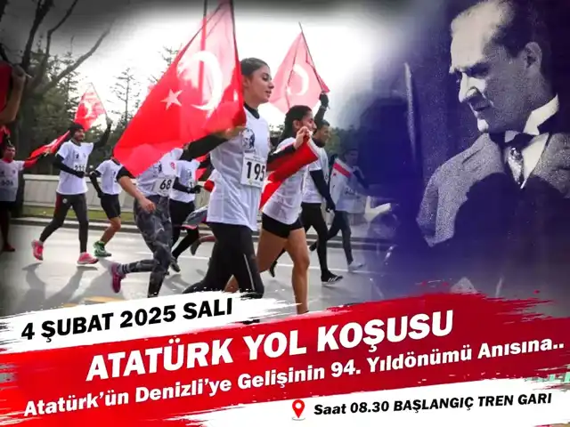 Denizli'de Atatürk Koşusu: 94. Yıl Kutlaması